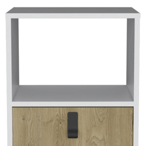 Homeroots 22" White One Drawer Faux Wood Nightstand   546395