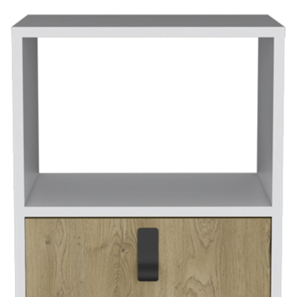 Homeroots 22" White One Drawer Faux Wood Nightstand   546395