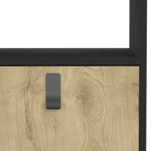 Homeroots 22" Black One Drawer Faux Wood Nightstand   546396