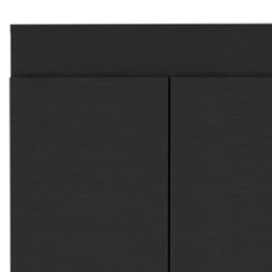 HomeRoots 67" Modern Black Pantry Cabinet - Slim Storage Solution with 5 Shelves for Kitchen & Utility Spaces 546397