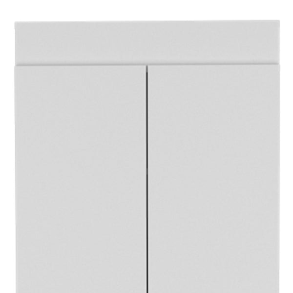 HomeRoots 67" White Wood Pantry Closet – Tall Storage Solution with 5 Shelves for Kitchen & Home Organization 546398