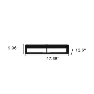 Homeroots 48" Black Floating Mount Tv Stand - Sleek Modern Design For Stylish Storage & Space Saving Elegance  Manufactured Wood 546405
