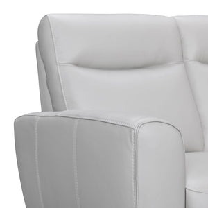 Homeroots 83" Gray Leather Sofa With Brown Legs   546406