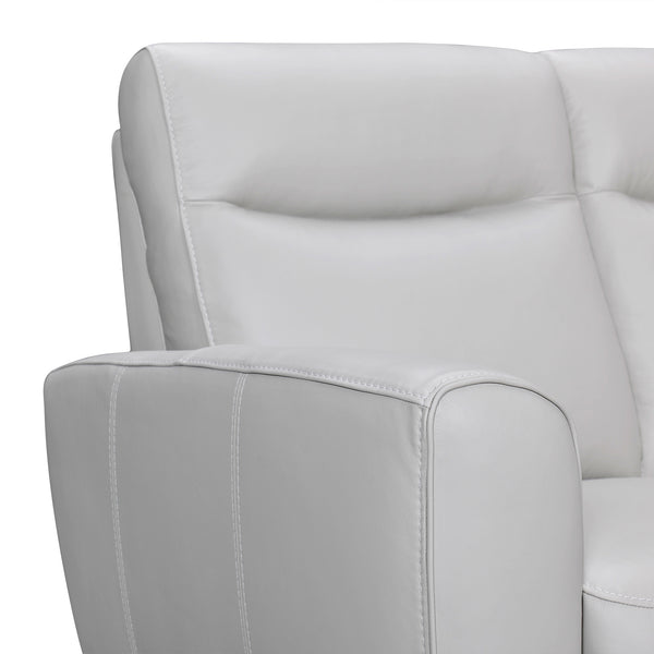 Homeroots 83" Gray Leather Sofa With Brown Legs   546406