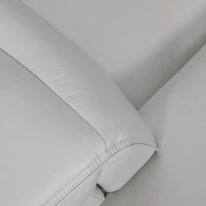 Homeroots 89" Gray Leather Sofa With Black Legs   546410