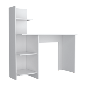 Homeroots 47" White Wood Computer Desk - Stylish, Durable, And Perfectly Sized For Your Professional Workspace   546418