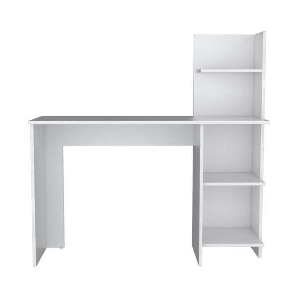 Homeroots 47" White Wood Computer Desk - Stylish, Durable, And Perfectly Sized For Your Professional Workspace   546418