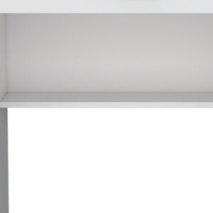 Homeroots 32" Elegant White Wood Computer Desk With Drawer – Stylish, Functional Workspace For Your Office   546421