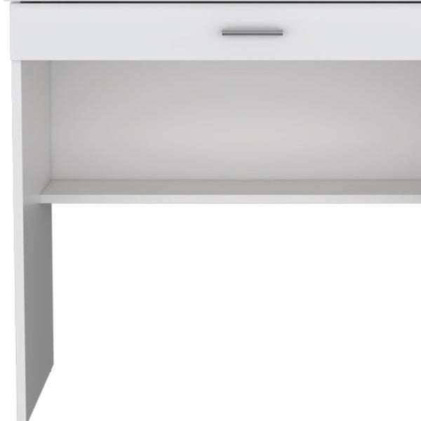 Homeroots 32" Elegant White Wood Computer Desk With Drawer – Stylish, Functional Workspace For Your Office   546421