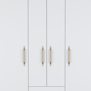 Homeroots 59" White Two Drawer Combo Dresser  Manufactured Wood 546423