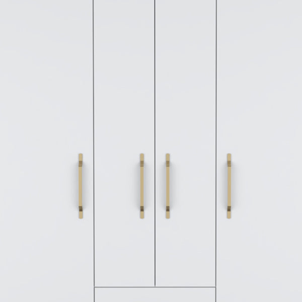 Homeroots 59" White Two Drawer Combo Dresser  Manufactured Wood 546423