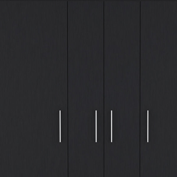 Homeroots 59" Black Two Drawer Combo Dresser  Manufactured Wood 546424