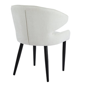 English Elm Modern Shell Back Upholstered Dining Chairs Set of 2 Scandinavian Fabric Seat N772P429023B
