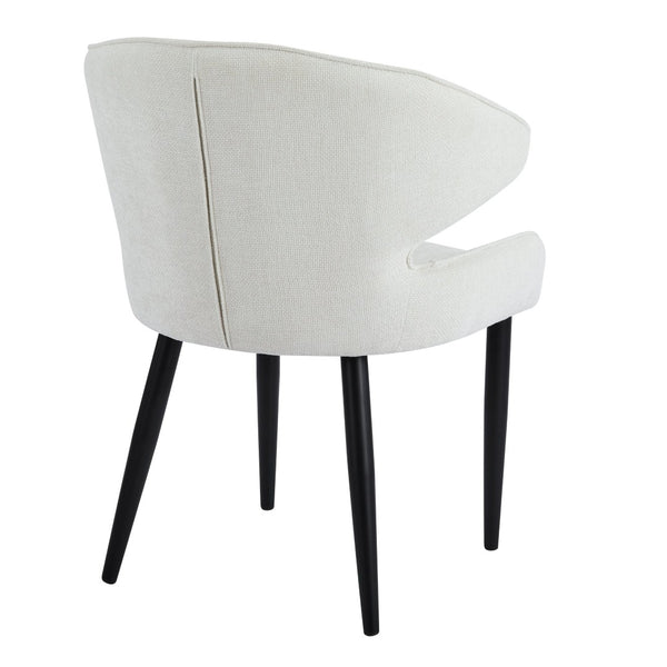 English Elm Modern Shell Back Upholstered Dining Chairs Set of 2 Scandinavian Fabric Seat N772P429023B
