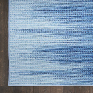 Homeroots 6' Blue Ombre Distressed Non-skid Area Rug - Stain Resistant, Durable, Perfect For Kids & Pets! 6' X 9' Polyester 546499