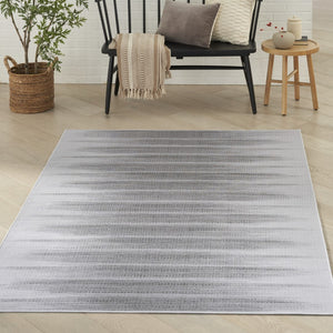 Homeroots 6' Gray Ombre Distressed Non-skid Area Rug – Durable, Stain-resistant, Perfect For Kids & Pets!  Polyester 546505