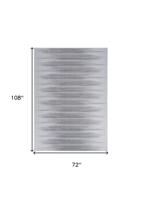 Homeroots 6' Gray Ombre Distressed Non-skid Area Rug – Durable, Stain-resistant, Perfect For Kids & Pets!  Polyester 546505