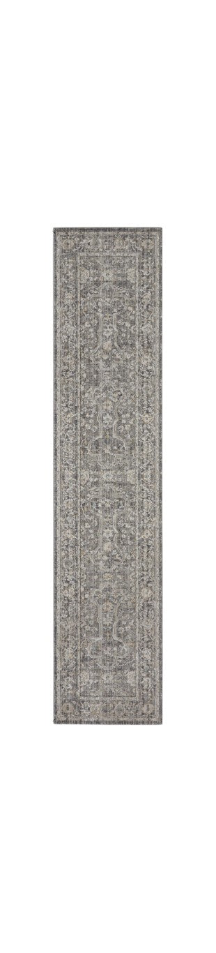 HomeRoots Floral Distressed Runner Rug with Tassel Fringe for Hallways Entryways and Accent Decor 12' 546579