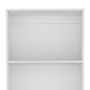HomeRoots 71" White Wood Four Tier Bookcase – Stylish Vertical Storage Solution for Living Rooms & Offices 546592