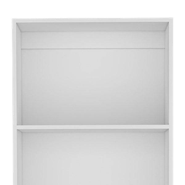 HomeRoots 71" White Wood Four Tier Bookcase – Stylish Vertical Storage Solution for Living Rooms & Offices 546592