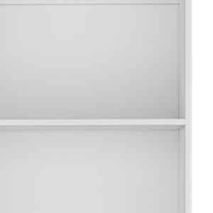 HomeRoots 71" White Wood Four Tier Bookcase – Stylish Vertical Storage Solution for Living Rooms & Offices 546592