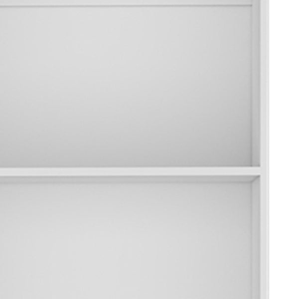 HomeRoots 71" White Wood Four Tier Bookcase – Stylish Vertical Storage Solution for Living Rooms & Offices 546592