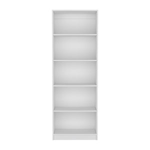 HomeRoots 71" White Wood Five Tier Bookcase - Slim, Stylish Storage Solution for Any Room or Small Space Decor 546593