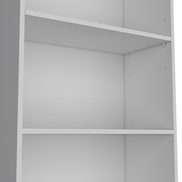 HomeRoots 71" White Wood Five Tier Bookcase - Slim, Stylish Storage Solution for Any Room or Small Space Decor 546593