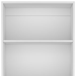 HomeRoots 71" White Wood Five Tier Bookcase - Slim, Stylish Storage Solution for Any Room or Small Space Decor 546593