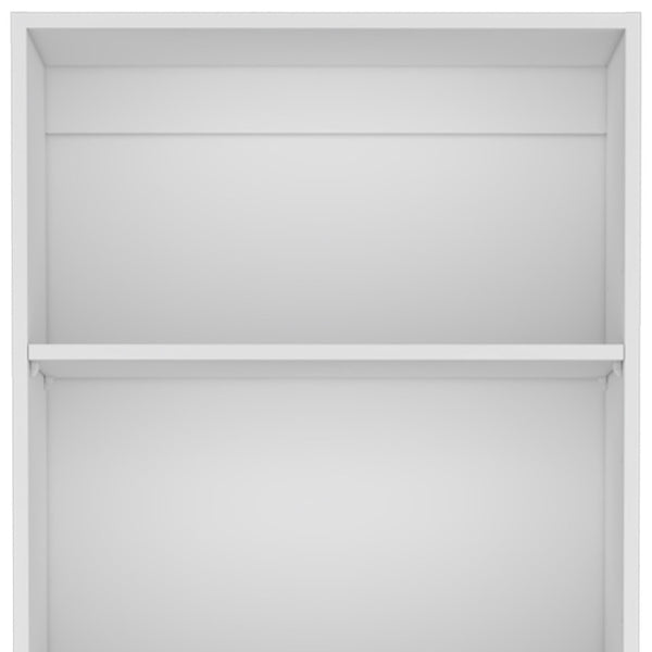 HomeRoots 71" White Wood Five Tier Bookcase - Slim, Stylish Storage Solution for Any Room or Small Space Decor 546593