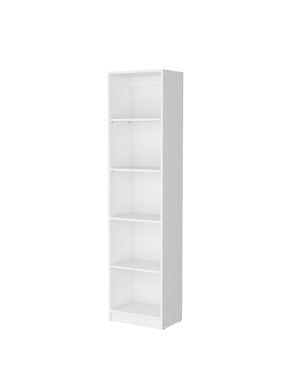 HomeRoots 71" White Wood Five-Tier Bookcase – Stylish Vertical Storage, Durable Design for Home & Office Use 546594