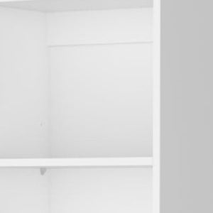 HomeRoots 71" White Wood Five-Tier Bookcase – Stylish Vertical Storage, Durable Design for Home & Office Use 546594