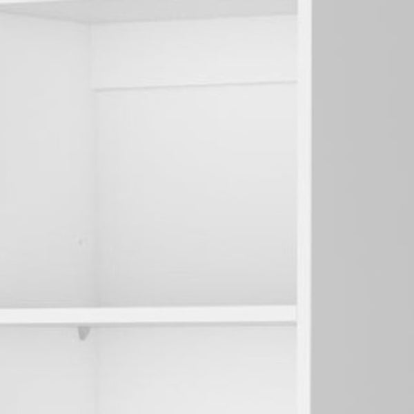 HomeRoots 71" White Wood Five-Tier Bookcase – Stylish Vertical Storage, Durable Design for Home & Office Use 546594