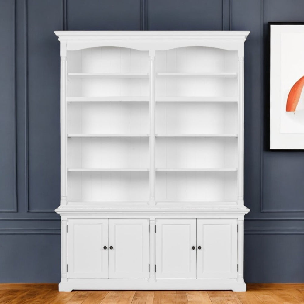 HomeRoots 65" Elegant Solid Wood Dining Hutch with 14 Shelves for Stylish Storage & Display in Any Room 546596