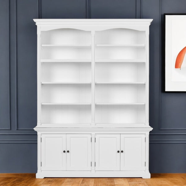 HomeRoots 65" Elegant Solid Wood Dining Hutch with 14 Shelves for Stylish Storage & Display in Any Room 546596