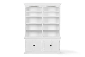 HomeRoots 65" Elegant Solid Wood Dining Hutch with 14 Shelves for Stylish Storage & Display in Any Room 546596