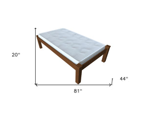 HomeRoots Brown Solid Wood Twin Bed Frame - Durable, Low-Profile Design for Cozy Spaces & Perfect Sleep Support 546597