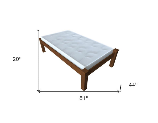 HomeRoots Brown Solid Wood Twin Bed Frame - Durable, Low-Profile Design for Cozy Spaces & Perfect Sleep Support 546597