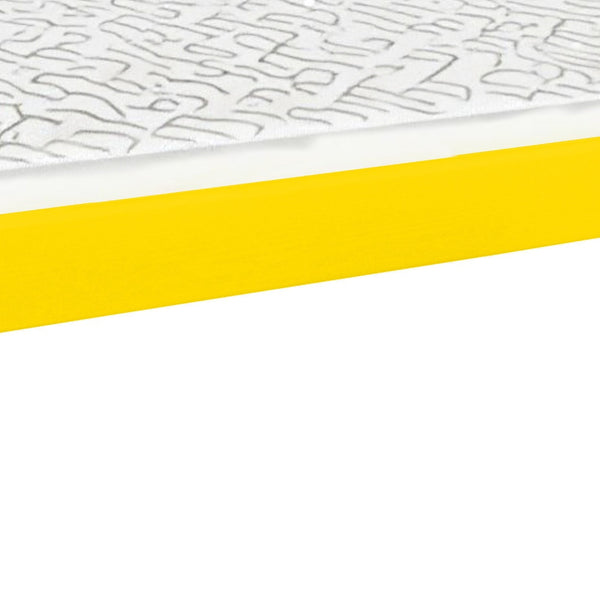 Homeroots Canary Yellow Solid Wood Twin Bed Frame  Solid Wood 546599