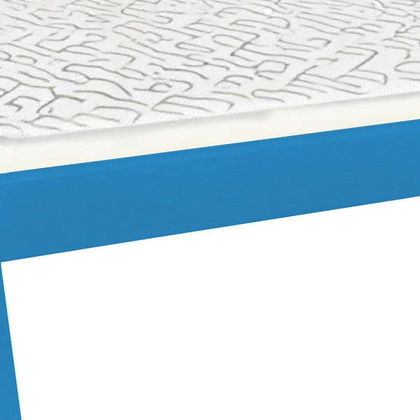 Homeroots Caribbean Blue Solid Wood Twin Bed Frame  Solid Wood 546600