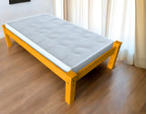 Yellow Solid Wood Twin Bed Frame - Stylish, Durable Design for a Cozy Sleep Environment & Lasting Comfort