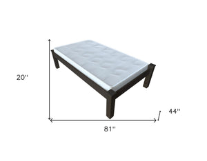 HomeRoots Dark Brown Solid Wood Twin Bed Frame - Handcrafted Durability with Unique Tobacco Finish & Support 546607
