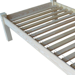 HomeRoots Natural Solid Wood Twin Bed Frame - Timeless Pine Platform Design with Unique Grain & Sturdy Support 546609