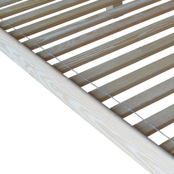 Homeroots Natural Solid Wood Twin Bed Frame – Handcrafted Luxury For A Restful Sleep, Stylish & Durable Design  Solid Wood 546610