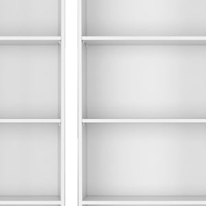 HomeRoots Set of Two White Wood Five-Tier Modular Bookcases – Stylish Storage for Every Room in Your Home 546613