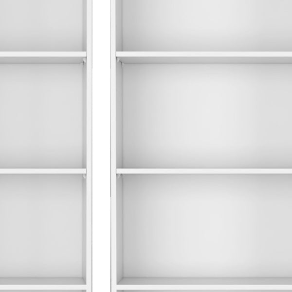 HomeRoots Set of Two White Wood Five-Tier Modular Bookcases – Stylish Storage for Every Room in Your Home 546613
