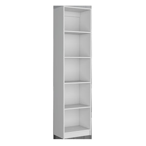 HomeRoots Set of Two White Wood Five-Tier Modular Bookcases – Stylish Storage for Every Room in Your Home 546613