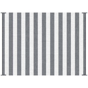 English Elm Outsunny Reversible Polypropylene Outdoor Rug 9x12 Striped Waterproof Mat with Carry Bag W2225P174546