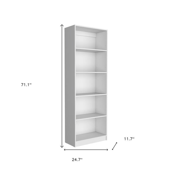 HomeRoots Set of Three White Modular Bookcases – Five-Tier Design with Concealed Storage for Stylish Organization 546615