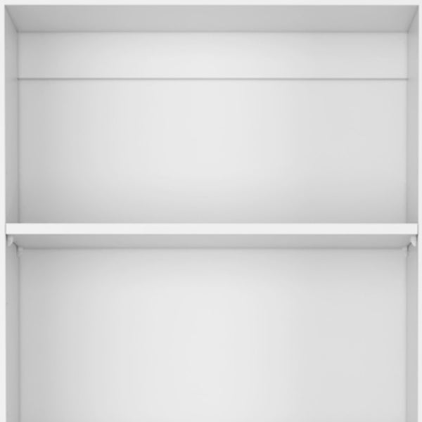 HomeRoots Set of Three Stylish White Wood Five-Tier Bookcases for Elegant Storage & Display in Any Room 546616